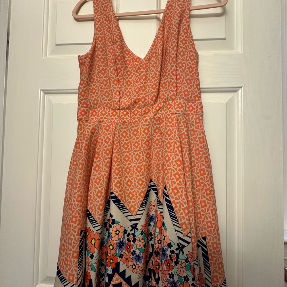 Ark & Co Orange Sleeveless V-Neck Sundress